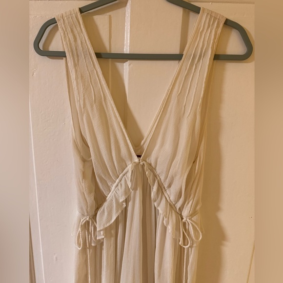 Free People Forget Me Not Rio Grande Ruffle Ivory Mini Dress - Picture 4 of 12
